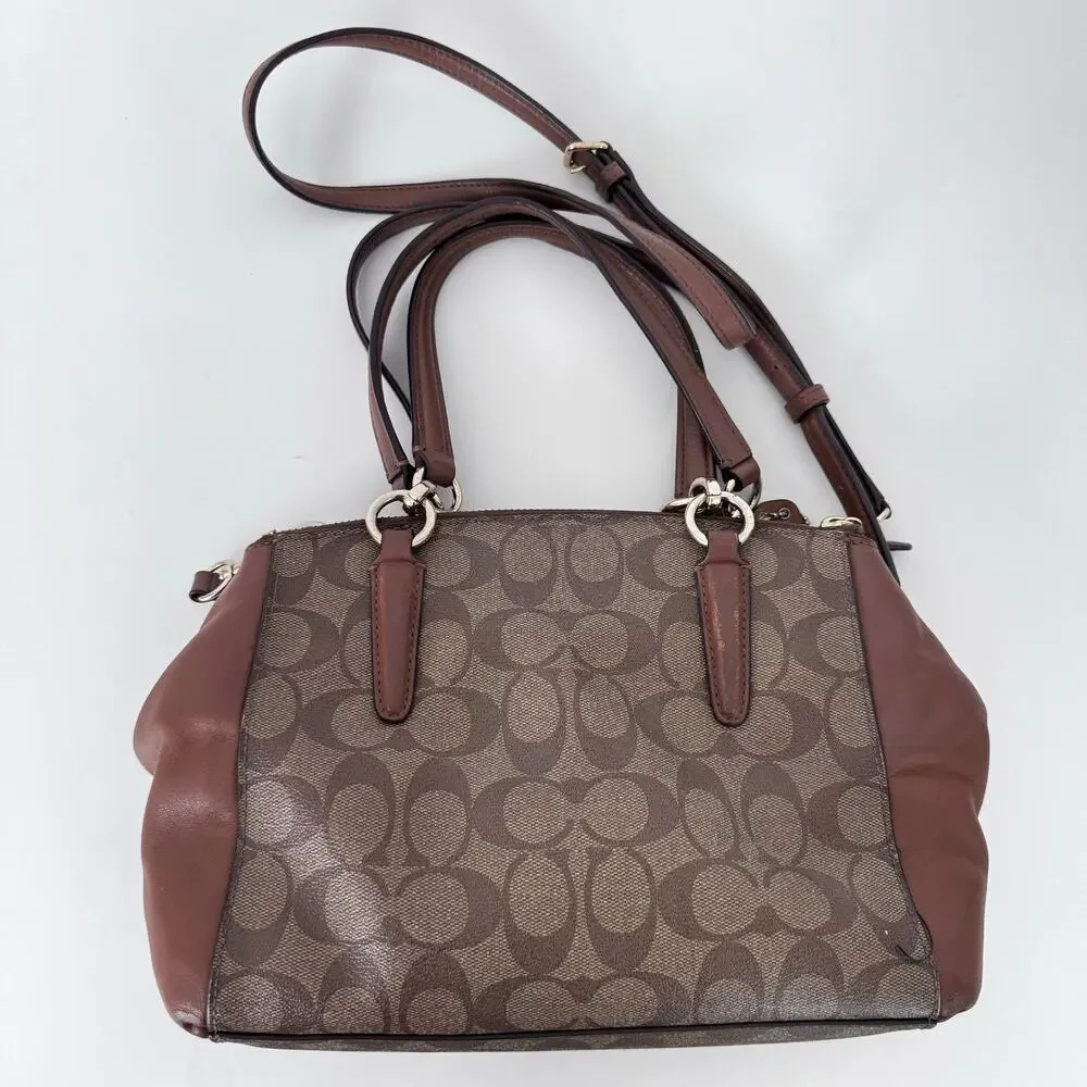 Coach Christie Carryall Mini Satchel Crossbody Monogram F58290 Coated Canvas - Picture 7 of 16